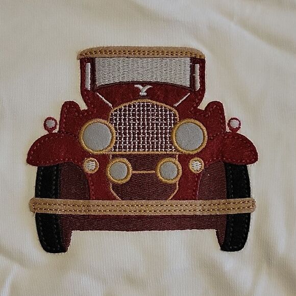 JANIE AND JACK ANTIQUE RED TRUCK WHITE LONG-SLEEVE TEE, SIZE 12-18 MONTHS, NEW! - Picture 3 of 9